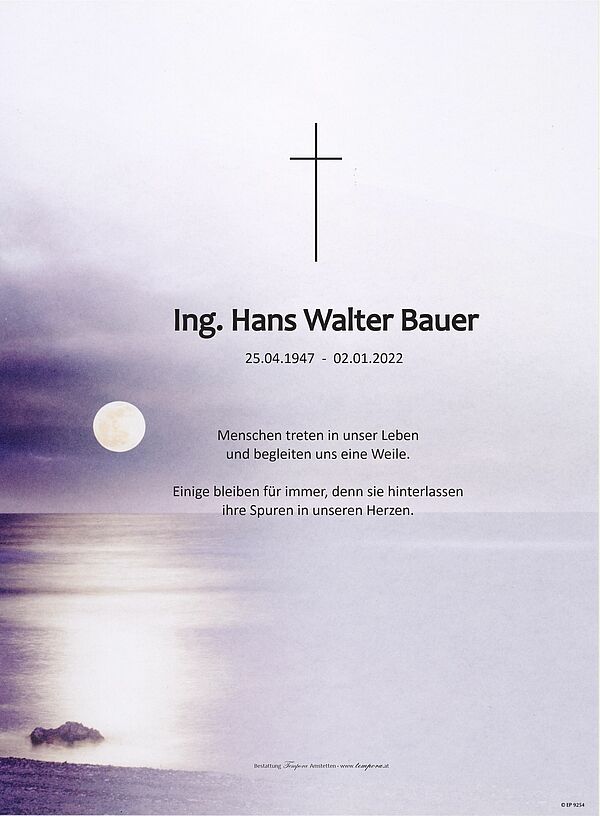 Parte von Ing. Hans Walter Bauer